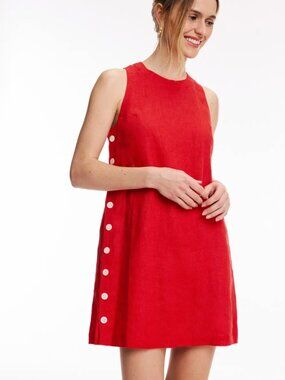 Clarice Side Button Shift Dress Add to Hearts Fifteen Twenty sz XS